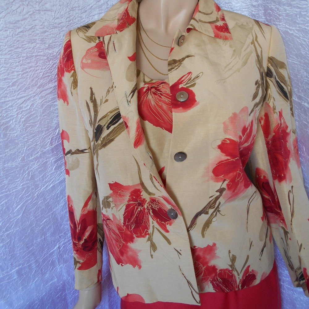 DANA BUCHMAN 3 PC Suit Skirt/Jacket/Tank Sz 10P - Picture 5 of 10